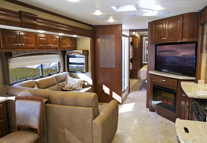 The interior of many RVs produced today have all of the comforts of a small house.